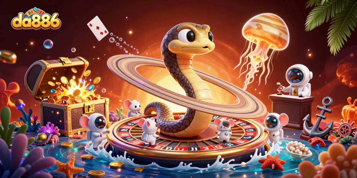 Experience exhilarating bets with da886 in a vibrant cosmic casino scene.