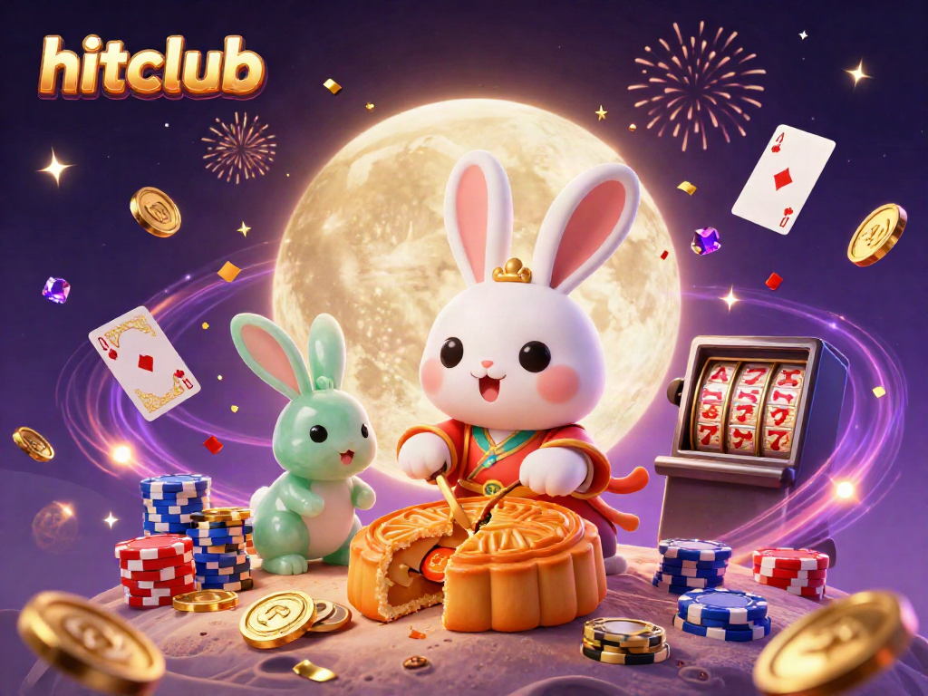Experience thrilling moments with hitclub's moon rabbit in a magical casino setting.