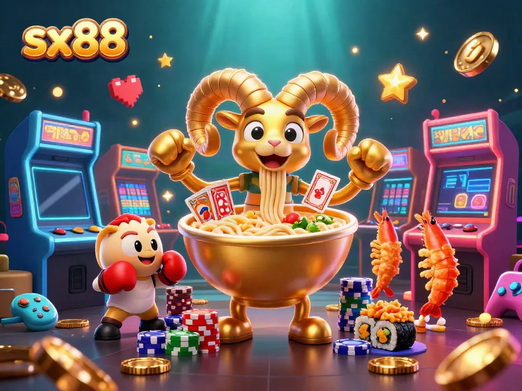 Experience thrilling gameplay with sx88's vibrant slots and cheerful characters in a dynamic 3D casino