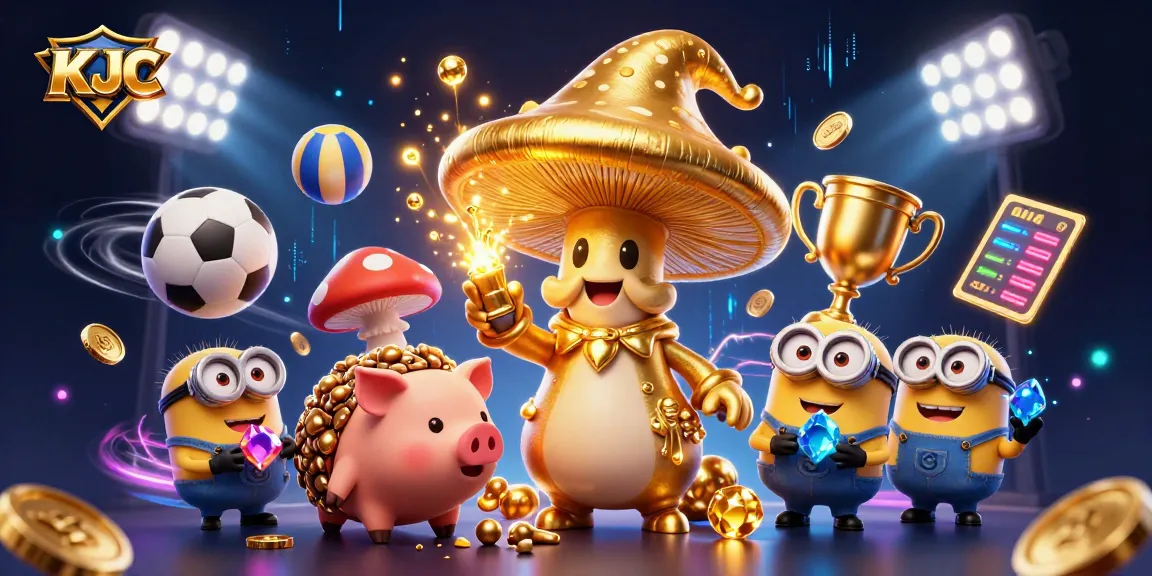 Experience the magic of KJC as the wizard transforms sports into treasures in this vibrant casino scene.