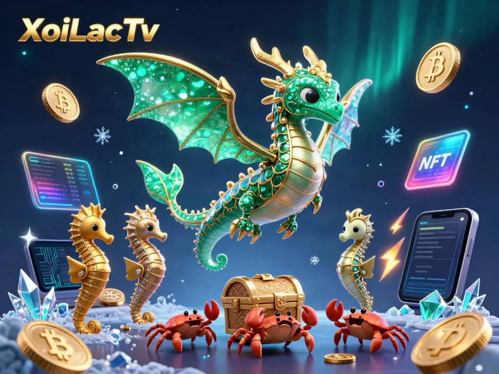Bet on excitement with XoiLacTv, featuring a vibrant sea dragon in a rich casino adventure.