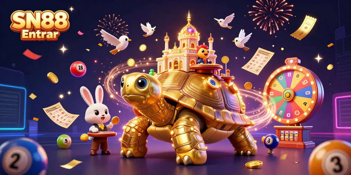 Engage with SN88 Entrar and experience the excitement of a vibrant 3D casino scene with dynamic gaming elements.
