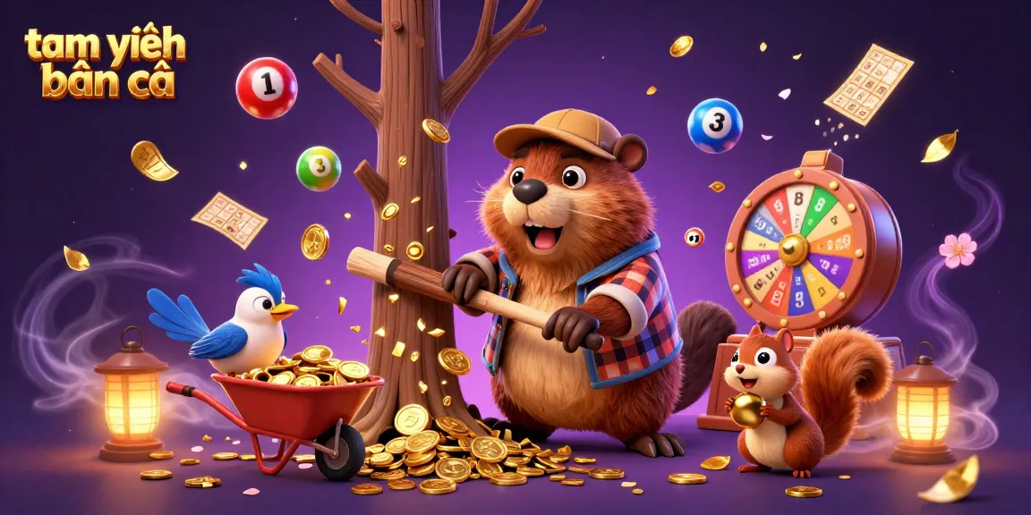 Engage with tam tiên bắn cá as the beaver earns coins amidst a vibrant lottery scene.