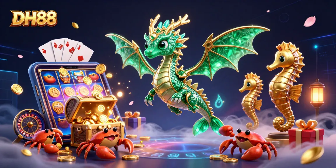 Engage in thrilling gameplay at DH88, where the sea dragon guards treasures among vibrant slots.