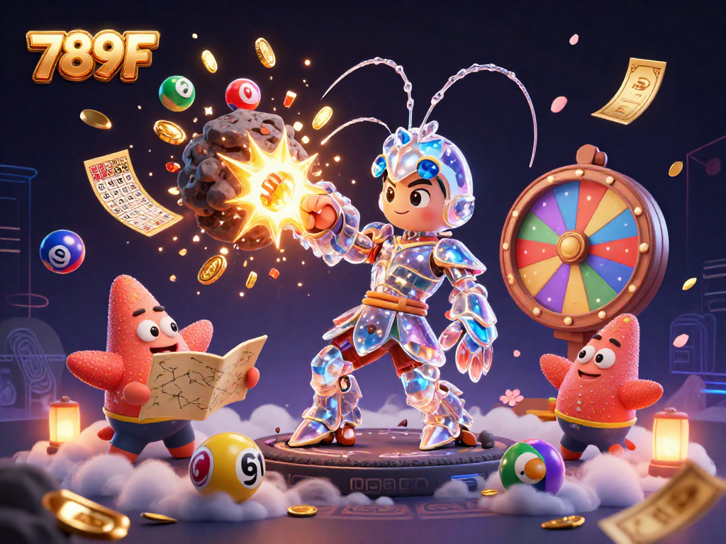 Experience the thrill of 789F's gambling adventures with lively cartoon characters and dynamic game elements.