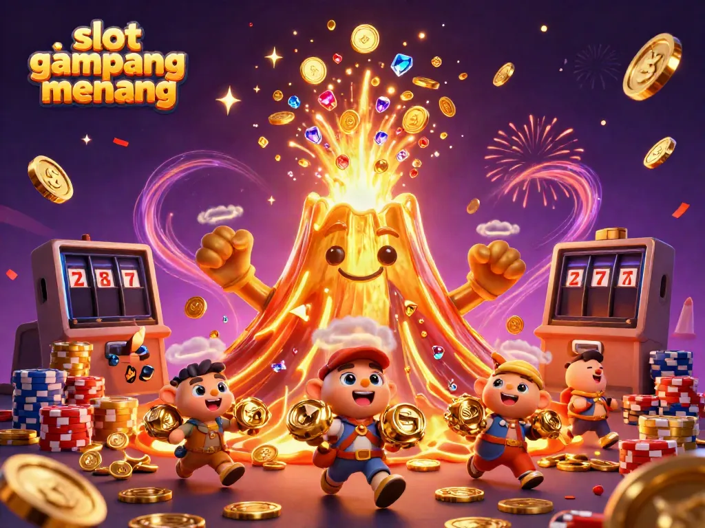 Experience the thrill of winning with slot gampang menang among a treasure-filled volcano and lively animals.