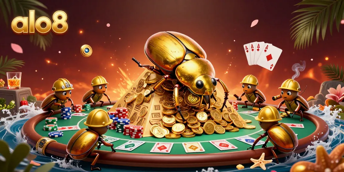 Experience the thrilling casino world at alo8 with vibrant poker elements and golden symbols.