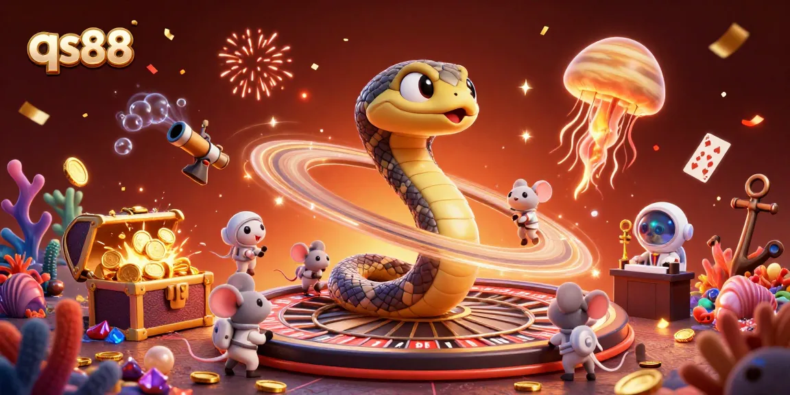 Spin the roulette rings with qs88, where cosmic dealers and astronaut mice create vibrant gambling excitement.
