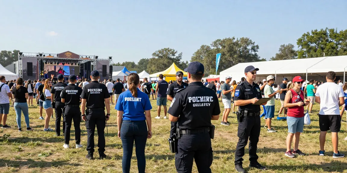 Event Security professionals ensuring safety at a local community festival