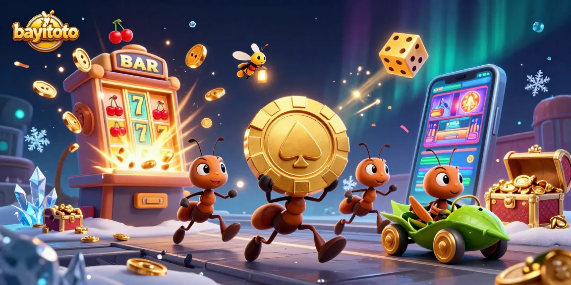 Engage in thrilling gameplay with bayitoto as animated ants conduct a heist for casino riches.