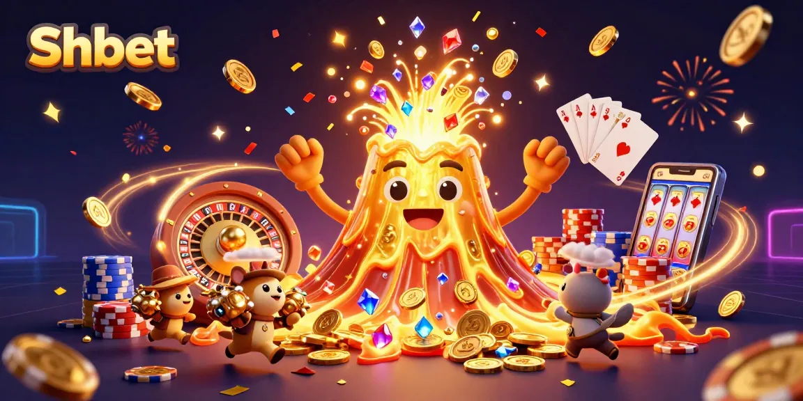 Engage with Shbet's vibrant casino experience, featuring golden treasures and euphoric celebration.