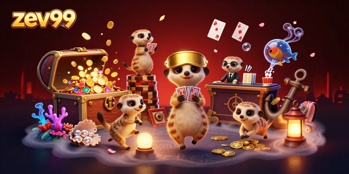 Experience the excitement of zev99 with a dynamic meerkat casino scene featuring epic wins and vibrant action.
