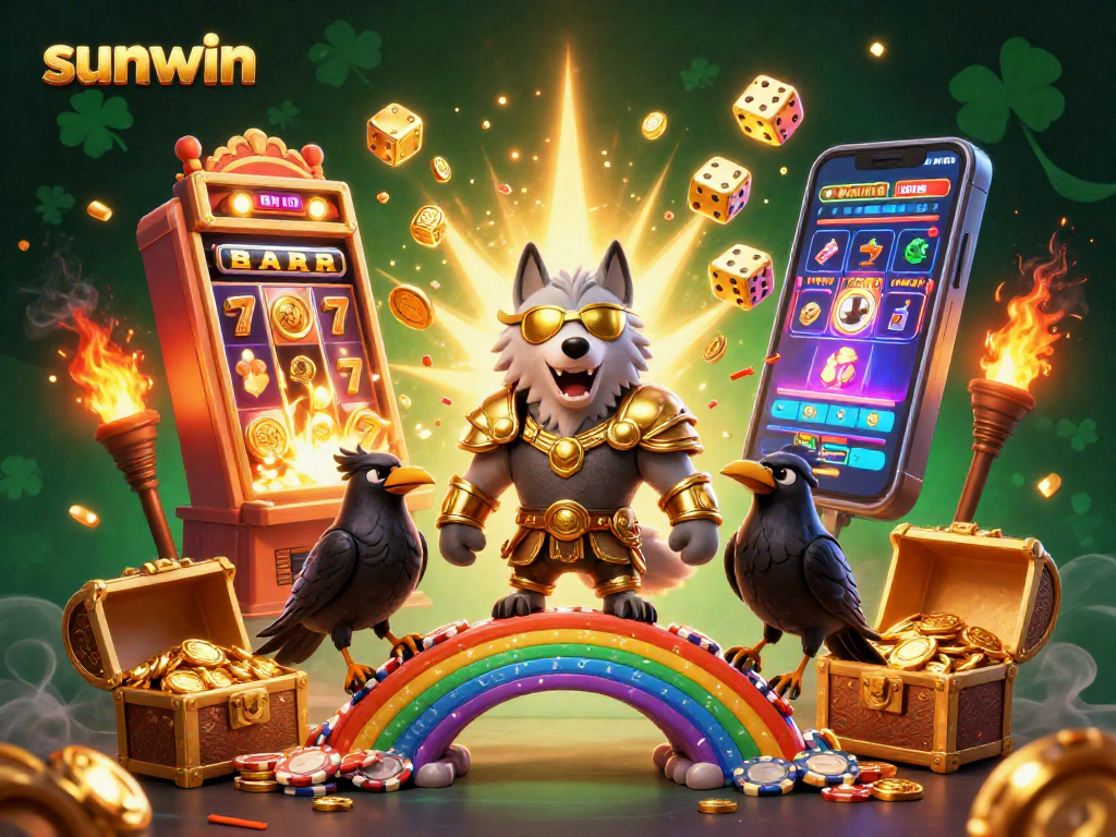 Enter the vibrant world of sunwin with Odin and his ravens amidst a jackpot explosion of casino delights.
