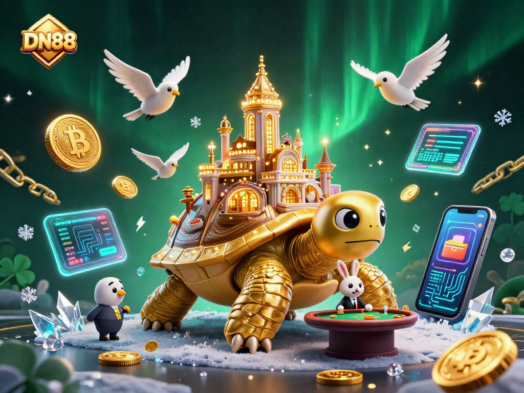 Experience thrilling gameplay at DN88 with a vibrant casino themed scene featuring amazing characters and cryptocurrency.