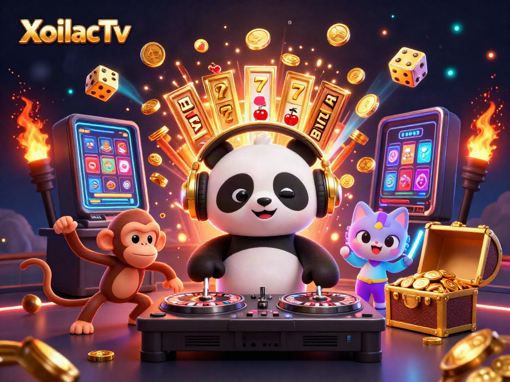XoilacTv offers an exhilarating online gaming experience with engaging characters in a vibrant casino scene.
