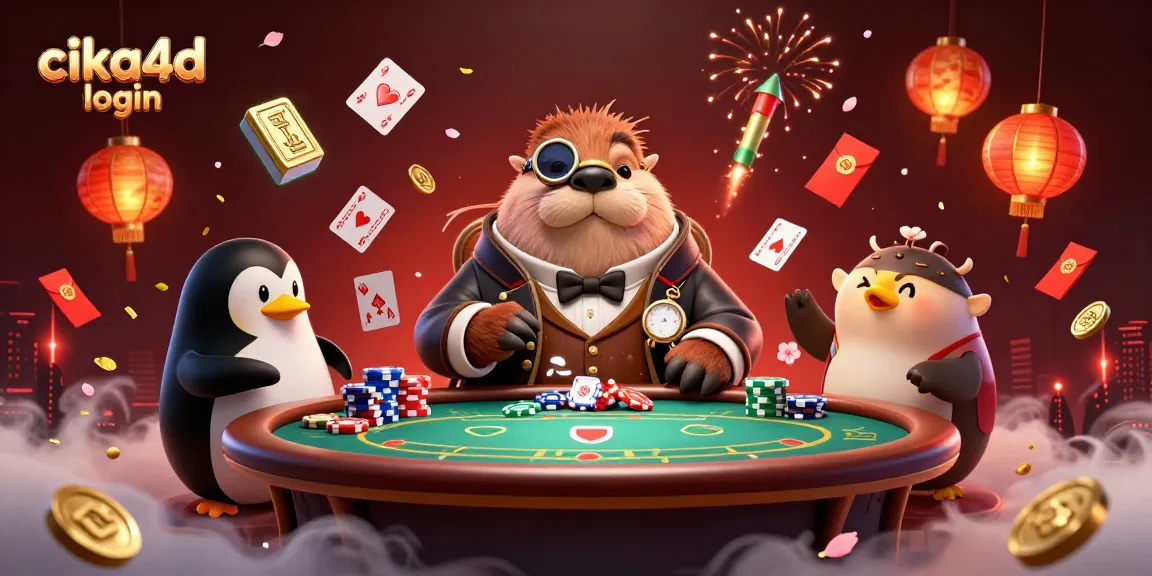 Engage in thrilling gameplay with cika4d login at a vibrant underwater poker table featuring whimsical characters.