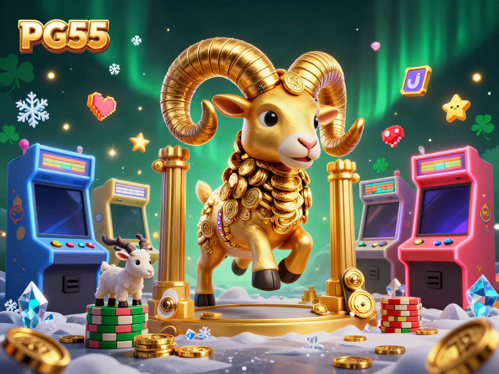 Experience the excitement of PG55 casino gaming with vibrant characters and elements.