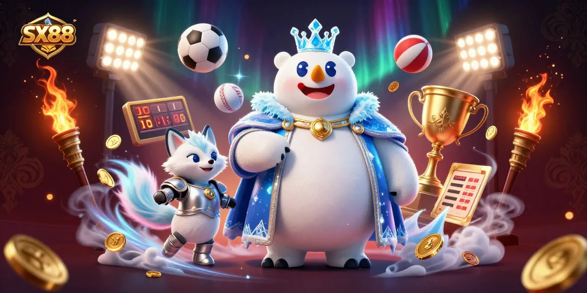 SX88 players immerse in thrilling sports betting excitement with 3D characters and vibrant game elements.