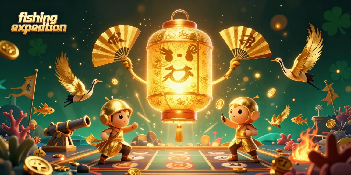 Join the fishing expedition at this vibrant casino showcasing golden lantern spirits and exciting underwater games.