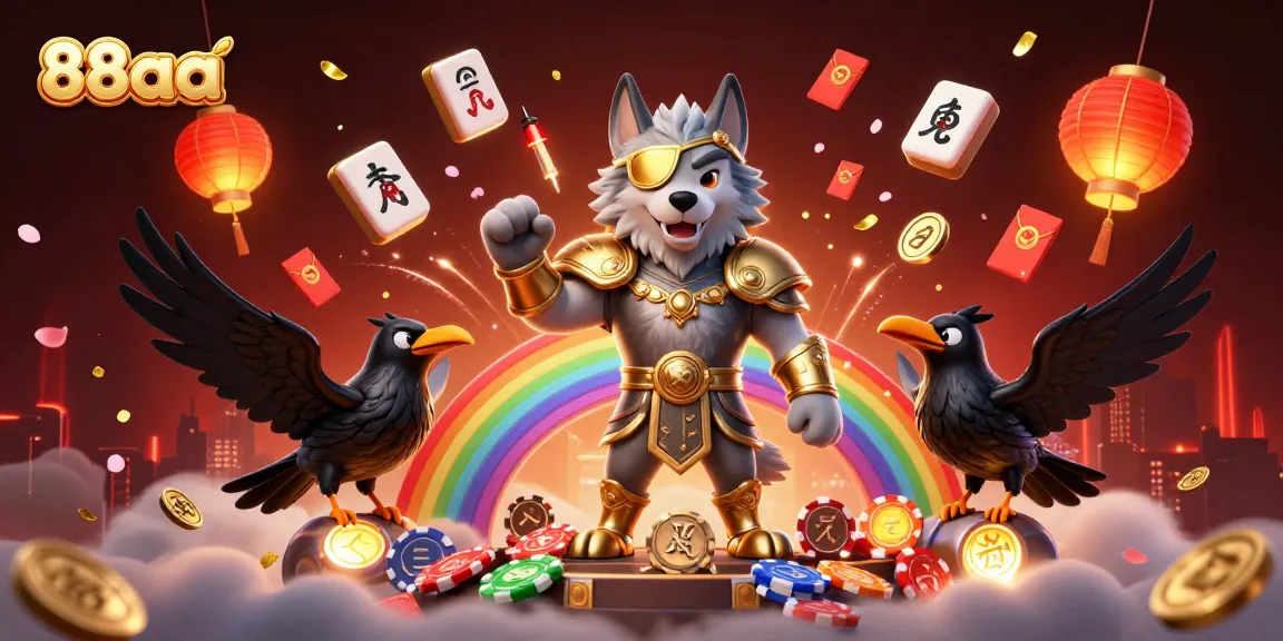 Engage with thrilling 88aa gaming as Odin and ravens shine on a vibrant casino adventure.