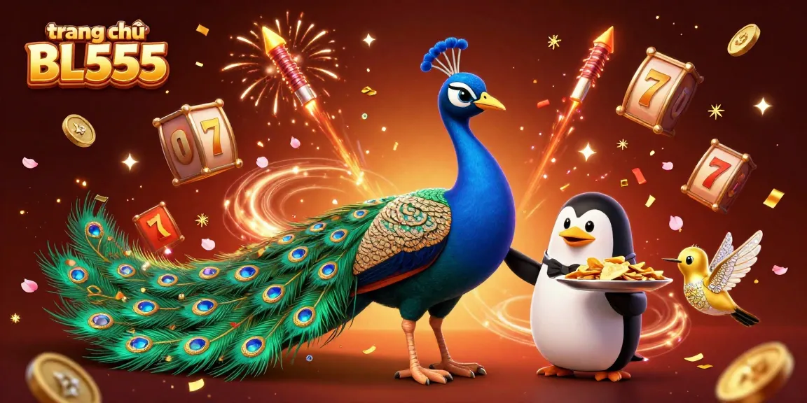 Experience exciting gameplay at trang chủ BL555 with a vibrant casino scene featuring lucky charms and dynamic elements.