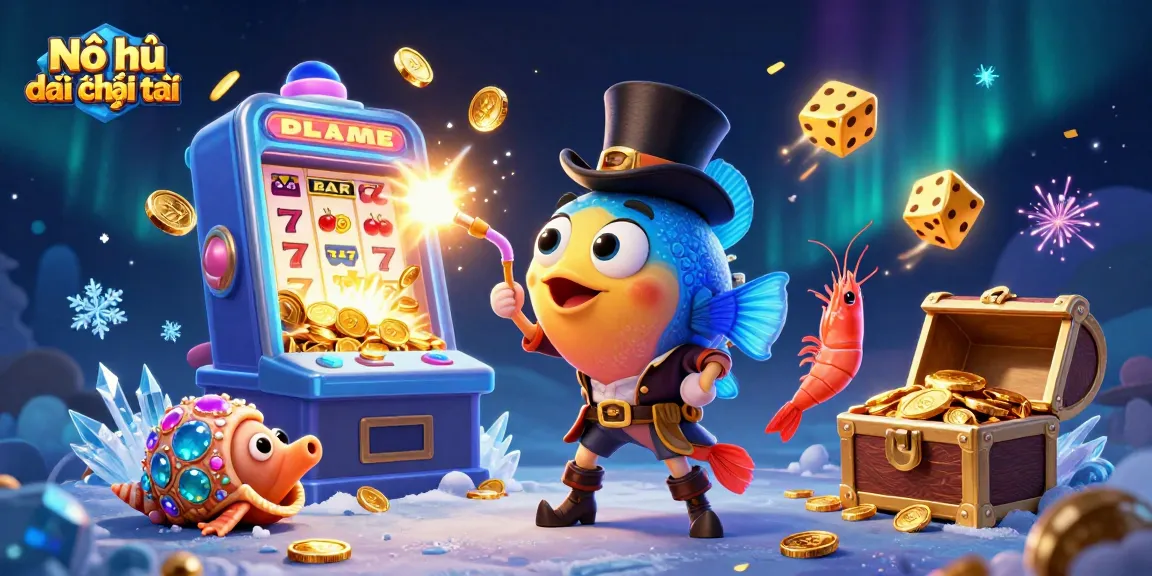 Nổ hũ đại phát tài thrills players with explosive jackpots, vibrant cartoon sea characters, and treasure-filled excitement.