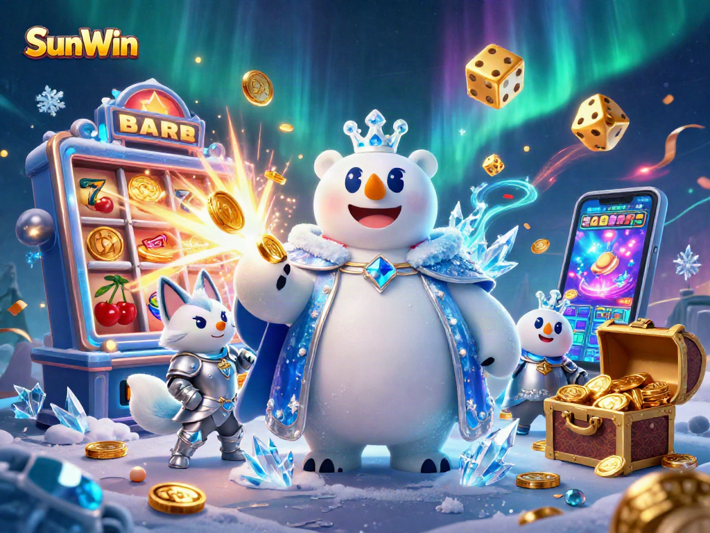 Experience the thrill of SunWin with a jackpot explosion and vibrant gaming elements.
