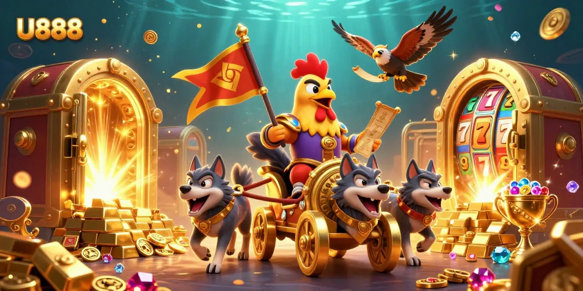 U888 offers exhilarating gambling scenes with vibrant characters and dynamic slot elements