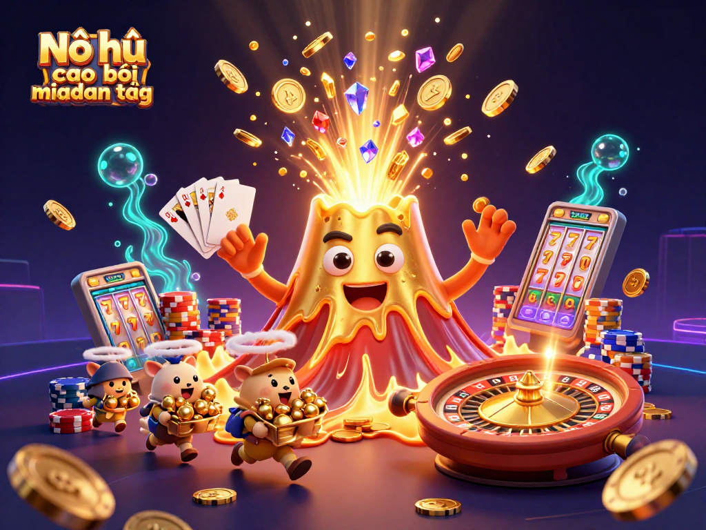 Experience the excitement of Nổ hũ cao bồi miền tây as treasure flows from the golden volcano with thrilling action elements.