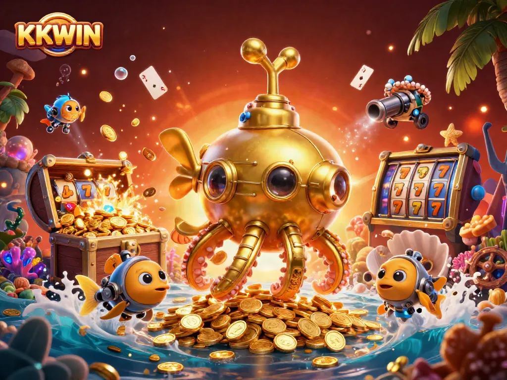 Engage in thrilling gameplay at KKWIN with vibrant 3D casino visuals, showcasing exciting online slots.