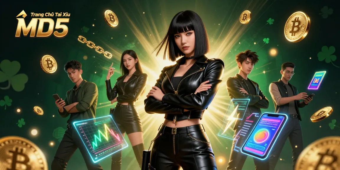 Experience thrilling action at Trang chủ Tài Xỉu MD5 with vibrant crypto-themed visuals.