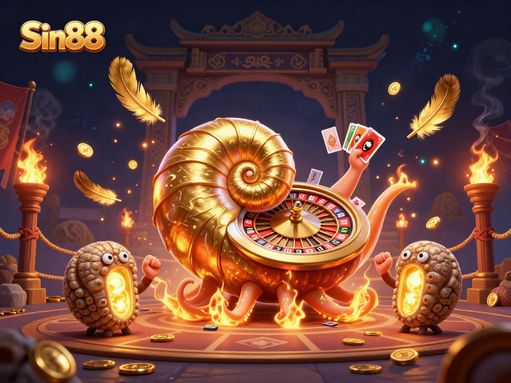 Experience the thrilling world of Sin88 with dynamic gameplay elements in a vibrant casino scene.