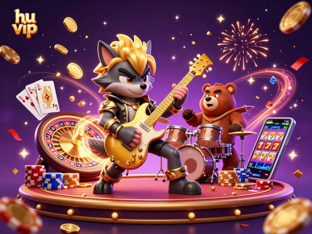 Experience the thrill of hu vip with dynamic casino action featuring vibrant characters and games.
