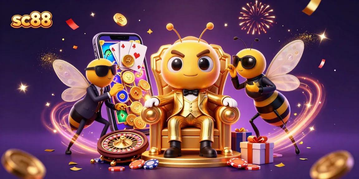 Join the excitement with sc88 as the bumblebee mob boss leads a vibrant casino scene filled with action and winning opportunities.