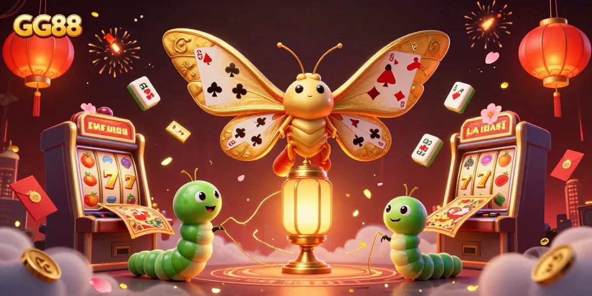 Engage in thrilling gaming experiences with GG88's vibrant 3D casino illustration featuring slot machines.